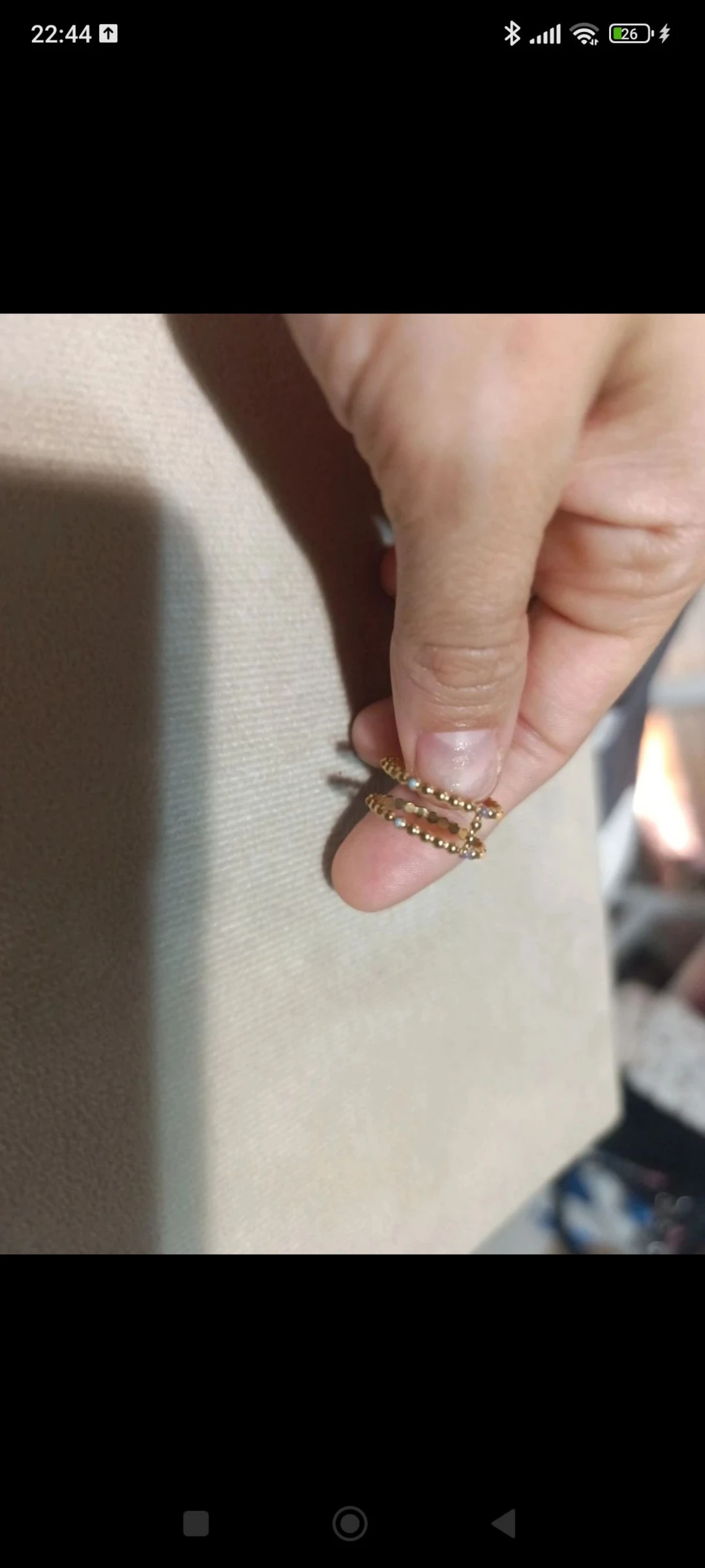 Stainless steel colored ring – photo 3